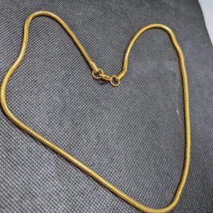Men's Gold Tone Chain in Stainless Steel with Loops and Long beads